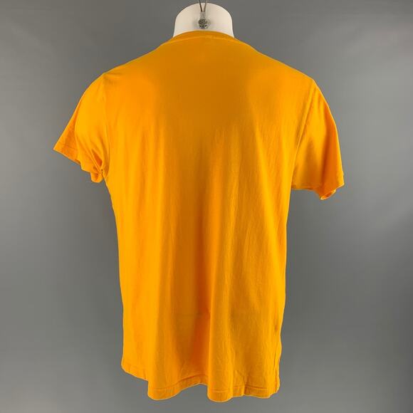 CONTINENTAL Size M Orange Navy Graphic Cotton Short Sleeve T-shirt - Picture 3 of 6